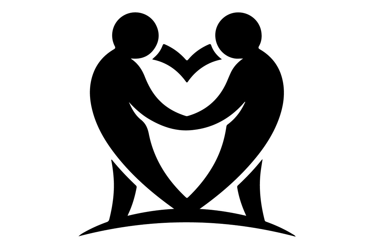 Couple Love Heart Silhouette, an Object Graphic by Gfx_Store (Photo 14 of 16)