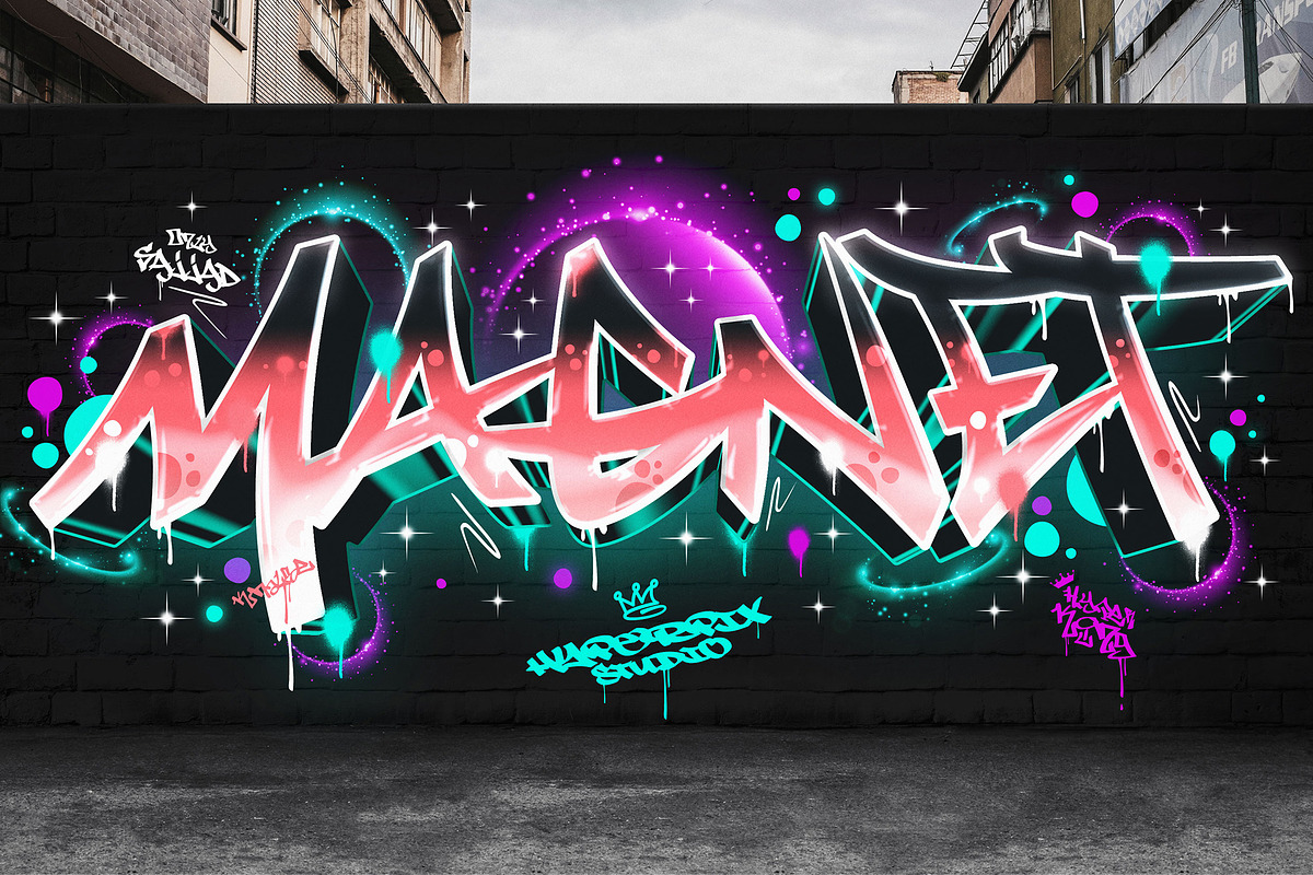 Graffiti Text Effects (10 PSD Files), a Layer Style Add-On by Hyperpix Productions (Photo 6 of 14)