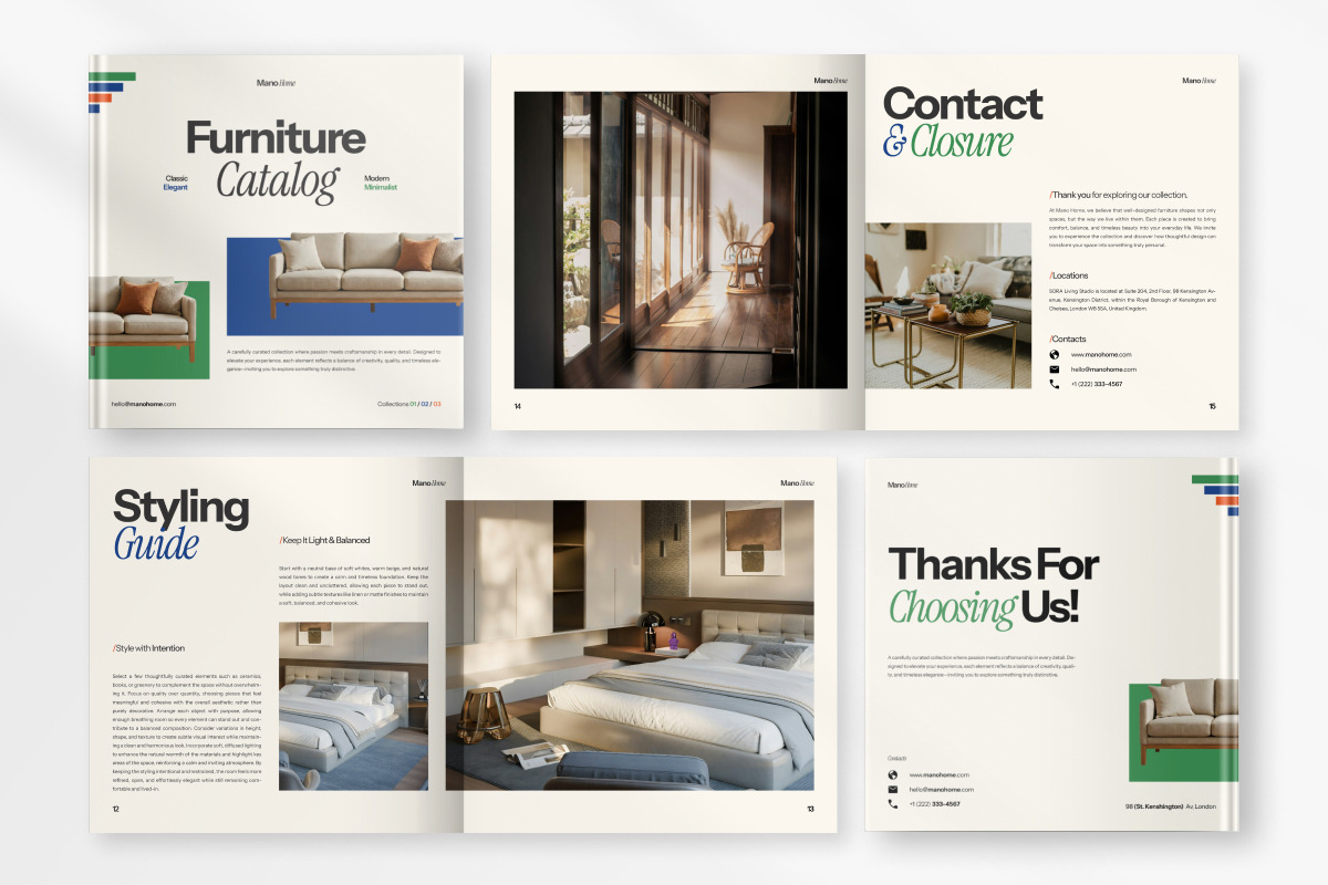 Japandi Interior Square Brochure, a Brochure Template by trabaskriya (Photo 5 of 6)
