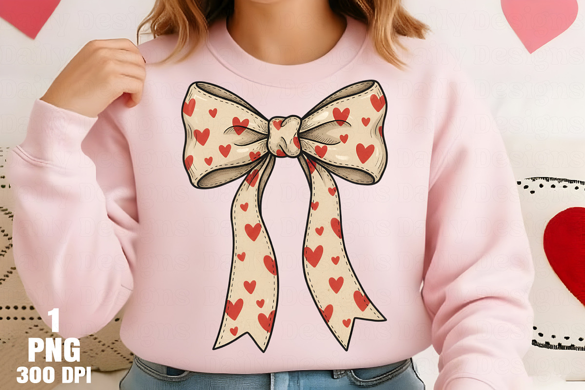 Valentine’s Day Coquette Bow PNG, an Illustration by Daily.Designs (Photo 2 of 5)
