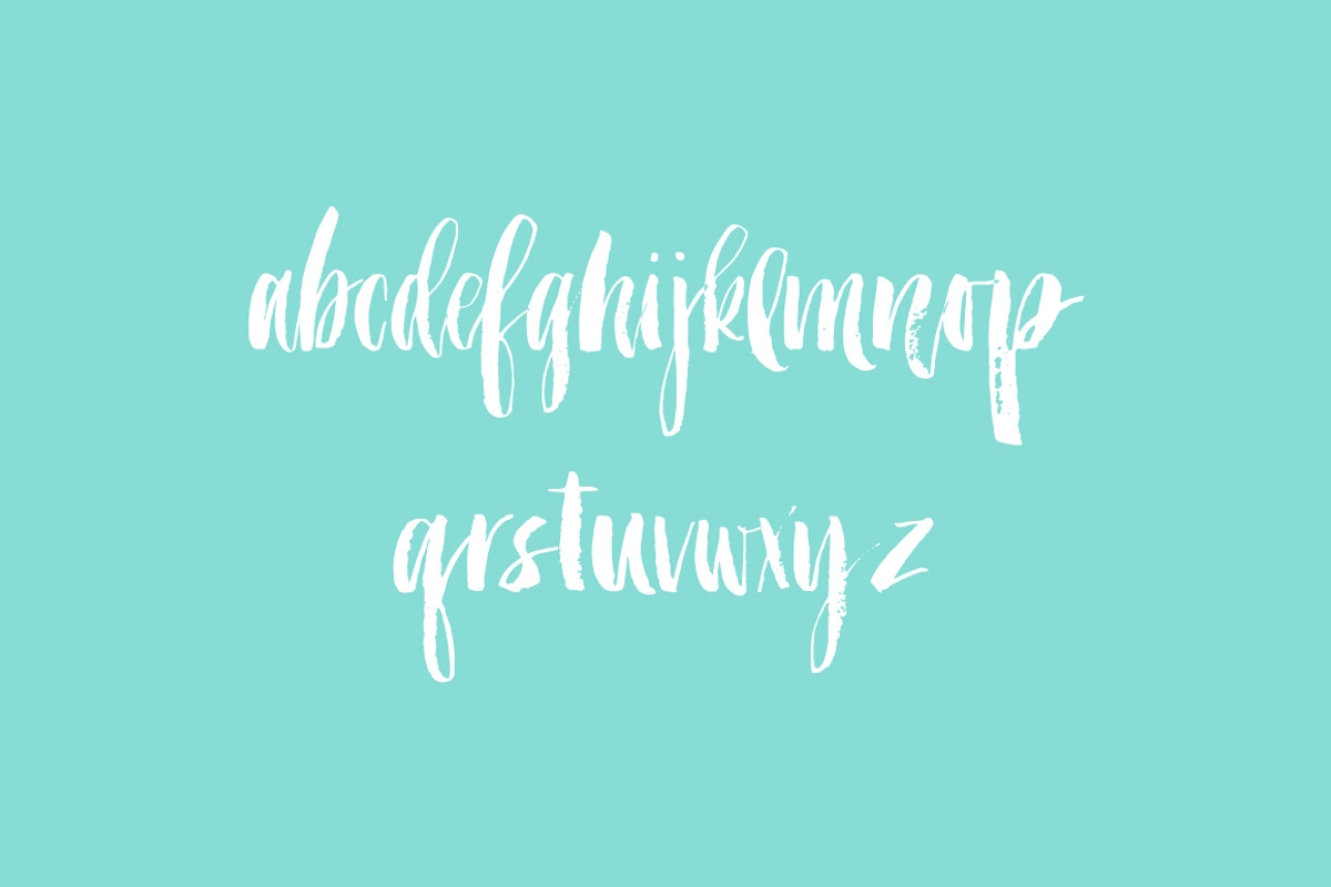 Brushy Mini font preview 2