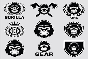 Gorilla Badge Set