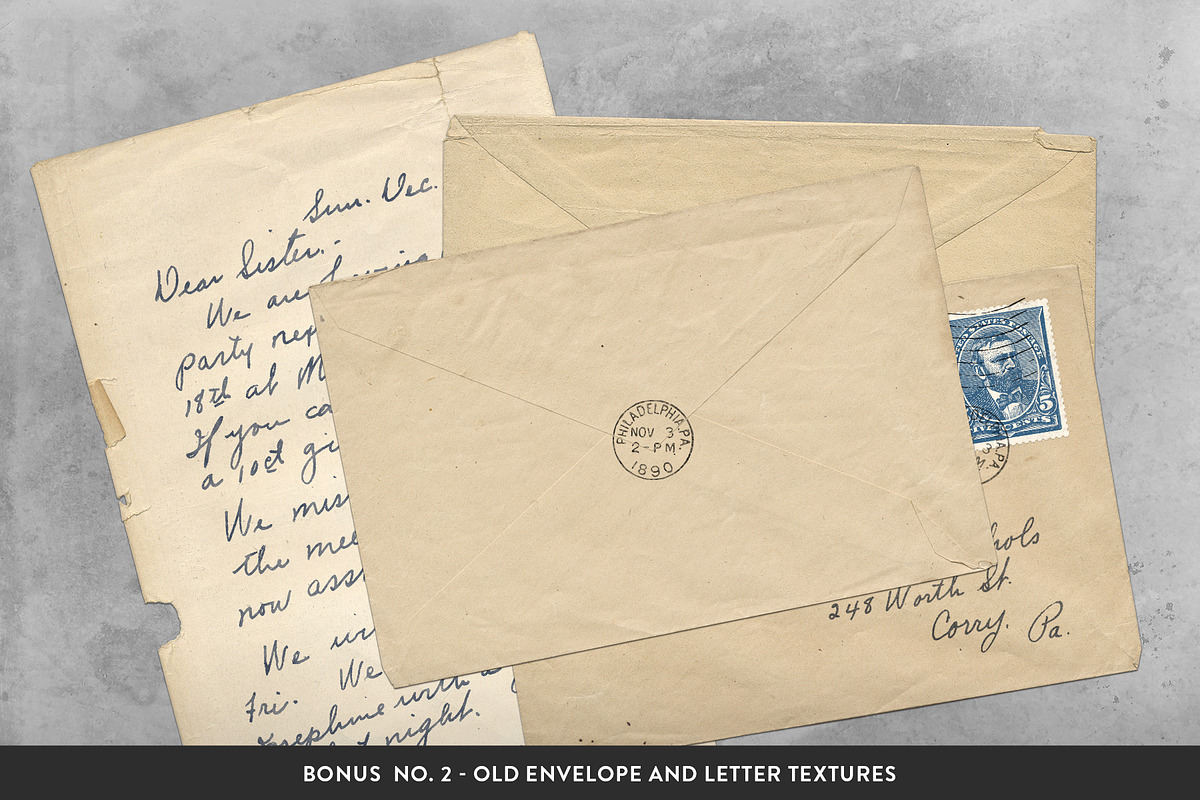 Vintage Postage Stamps Collection, an Object Graphic by