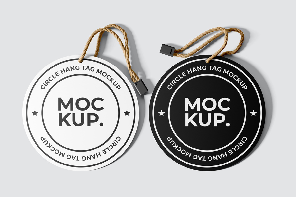 Circle Hang Tag Mockup, a Product Mockup by Rizky Audymas (Photo 7 of 8)