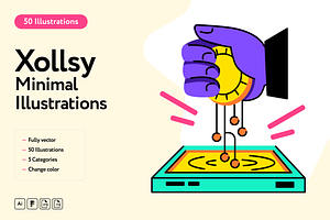 Xollsy Flat Vector Illustrations, an Empty State Illustration by Welovegraphics