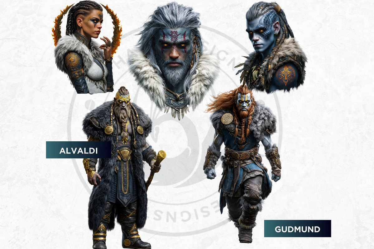 Norse Jotuns Giant Viking Cliparts, a Person Illustration by ThatsDesignArt (Photo 5 of 18)