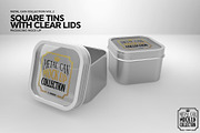 Square Tins with Clear Lid Mockup, a Product Mockup by INCDesign (Thumbnail 3 of 7)