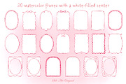 Watercolor Red Frames Borders, an Object Graphic by Solo Art Original (Thumbnail 5 of 14)