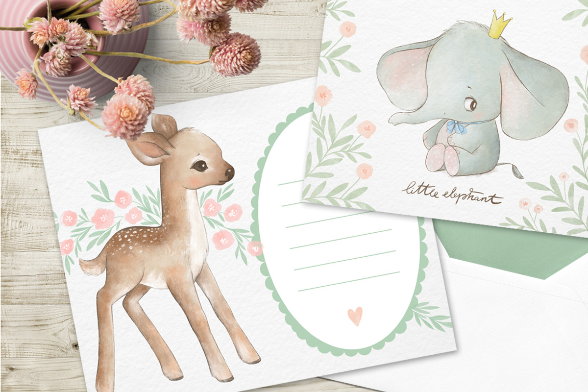 Watercolor baby animals, an Animal Illustration by Magic & Dreams (Photo 5 of 8)