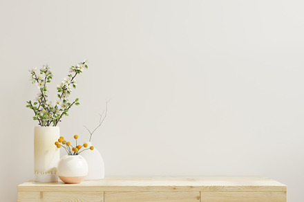 Cabinet mockup in modern empty room, an Architecture Photo by vanitjan
