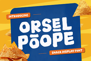 Orsel Poope – Snack Display Font
