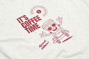 Retro Coffee Mascot T-Shirt Design, a Food Illustration by Vasya Kobelev (Thumbnail 5 of 6)