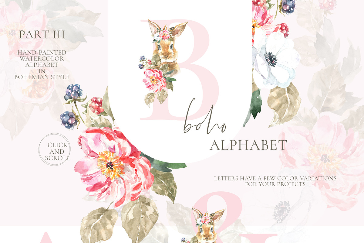 Boho Watercolor Woodland Animals, an Animal Illustration by Catherine Wheel (Photo 11 of 17)
