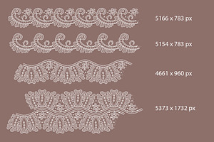 Lace Seamless Ribbons, Frames.