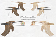Watercolor Sushi Rolls Clipart, a Food Illustration by Art and Funny (Thumbnail 5 of 7)