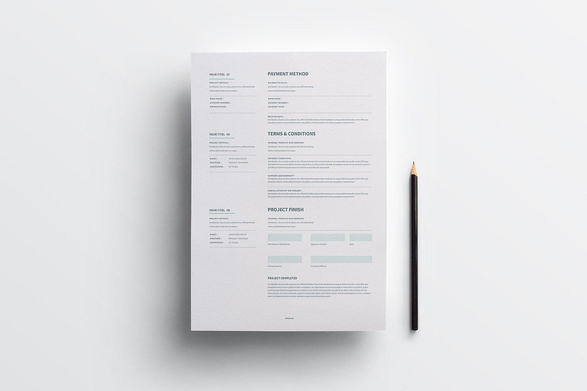 Proposal | Canva MS Word & Indesign, a Stationery Template by obayes (Photo 4 of 4)