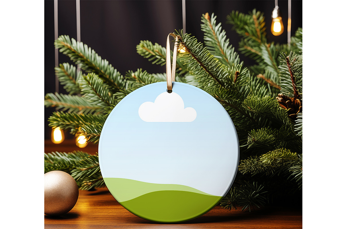 Christmas Ornament Mockups for Canva, a Merchandise Mockup by NoemieDesigns (Photo 3 of 8)