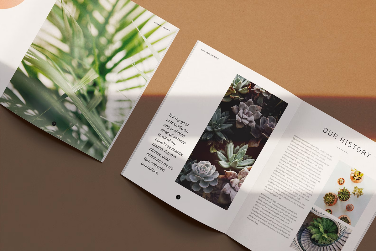 Minimalist Brochure Template Canva, a Brochure Template by frommakertomaker (Photo 2 of 7)