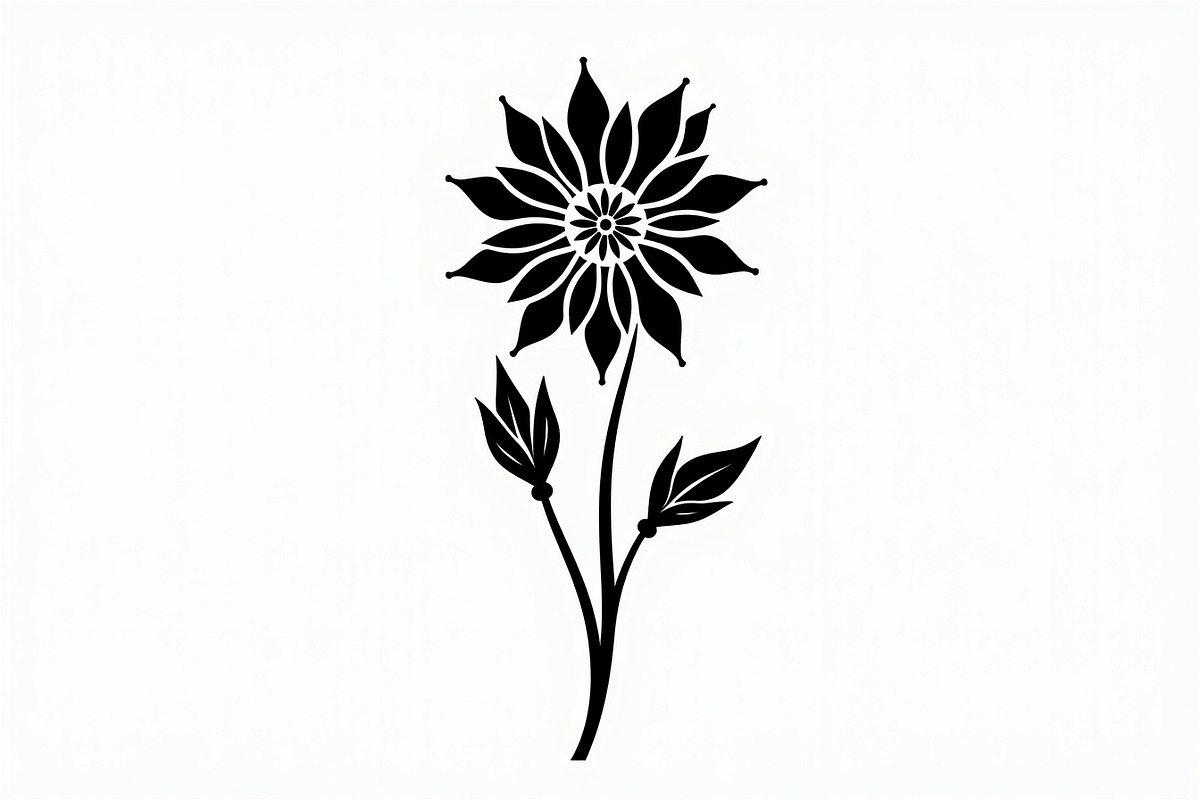 Black Floral Silhouette Set, an Illustration by balal (Photo 20 of 21)