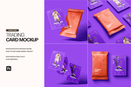 Trading Cards Mockup Set, a Product Mockup by Toasin Studio