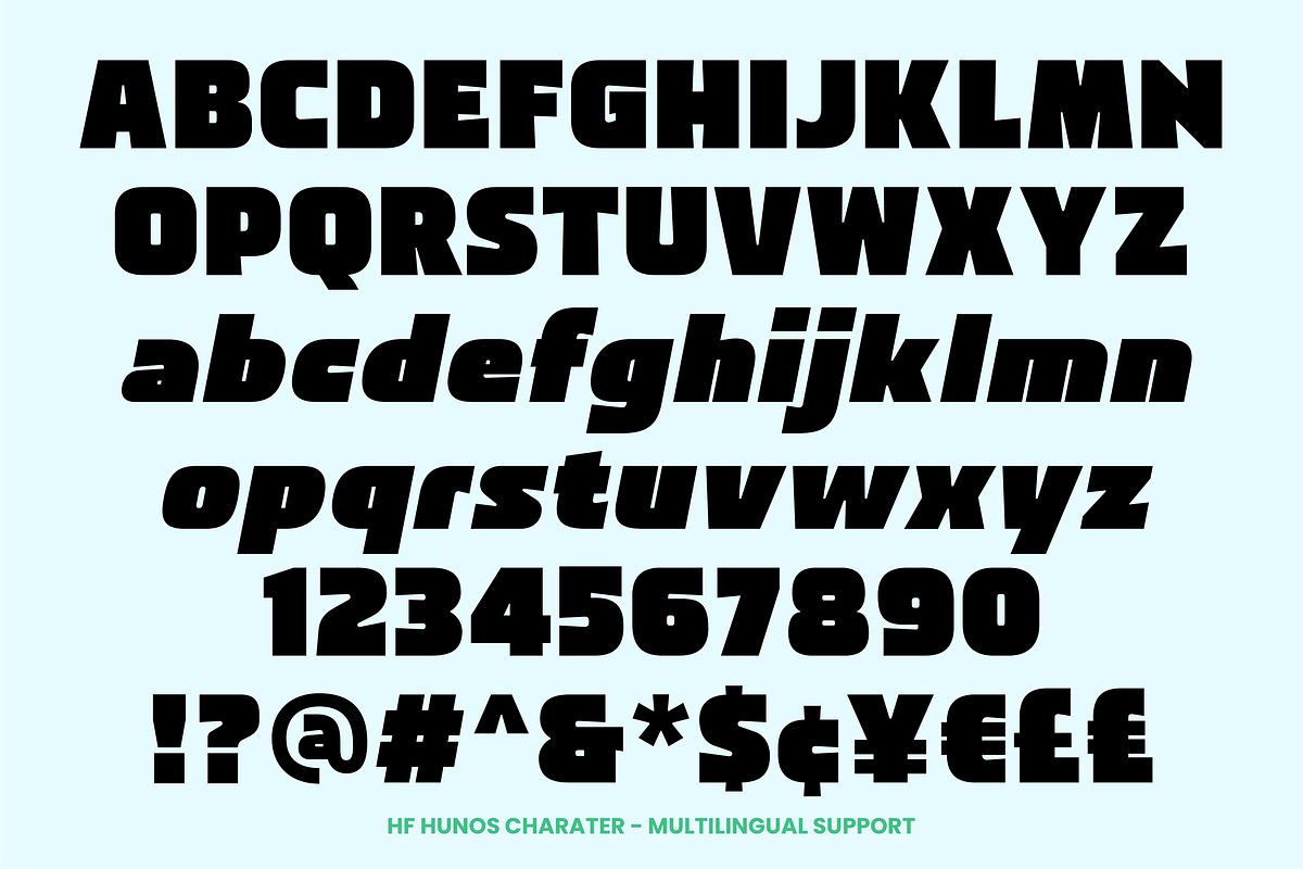 HF Hunos Bold Display Typeface, a Font by 24Design Studios (Photo 5 of 8)