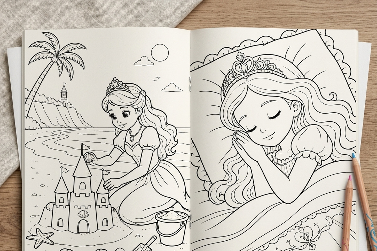 Magical Princess Coloring Book Vol34, a Person Illustration by ikarifq shop (Photo 6 of 7)