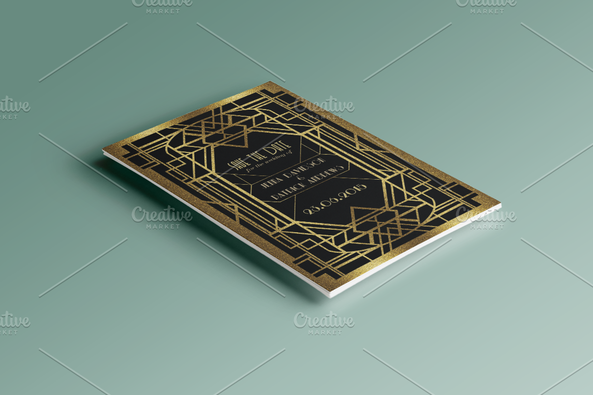 Art Deco Save the Date, an Invitation Template by annago (Photo 3 of 3)