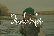Drinkwater, a Script Font by Analogous (Thumbnail 1 of 7)