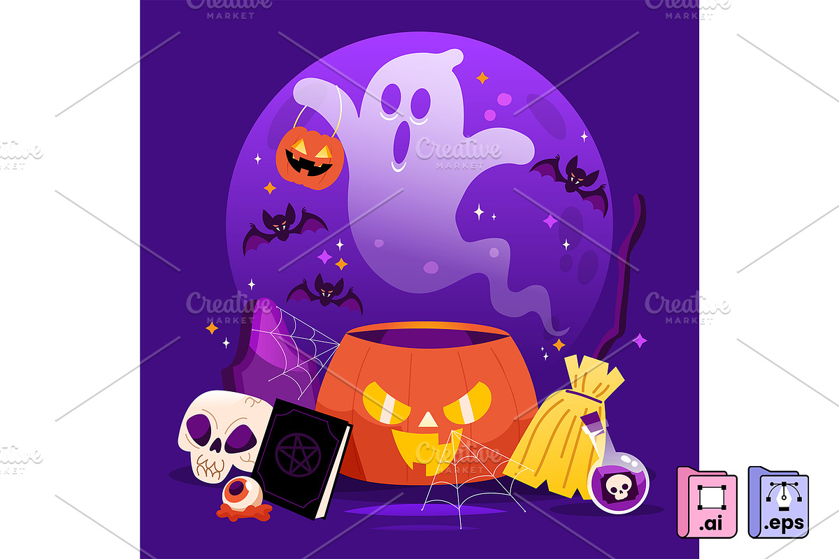 Spooky Fun Halloween, a Seasonal Illustration by MISS CHATZ (Photo 2 of 3)