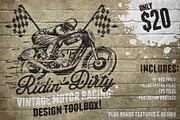 Vintage Motor Racing Design Toolbox, a Texture Illustration by Retro Depot
