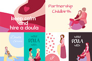 Doula and preganacy elements pack, an Illustration by Lytvynenko Anna (Thumbnail 2 of 2)