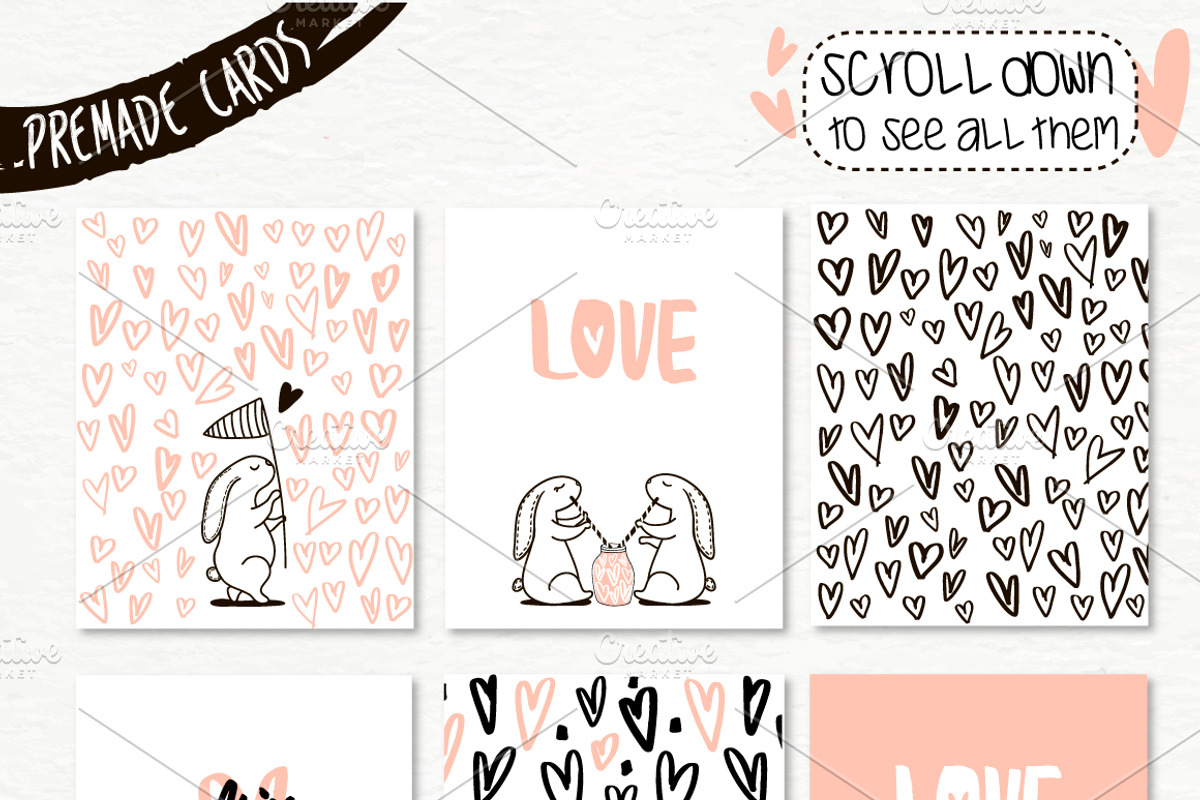 ROMANTIC CARDS COLLECTION, an Illustration by solmariart (Photo 2 of 5)