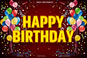 Happy Birthday Font Style