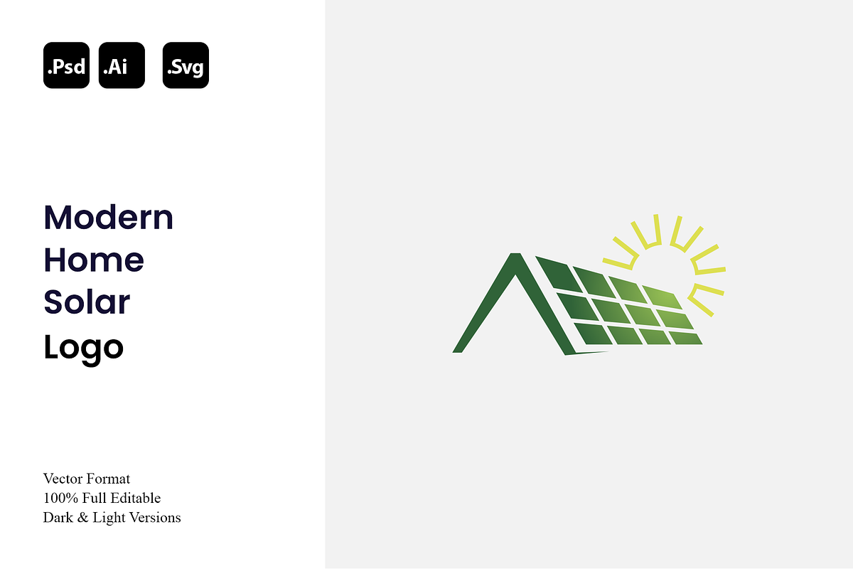 Modern Home Solar Logo, a Branding & Logo Template by Luxury Logos (Photo 1 of 4)