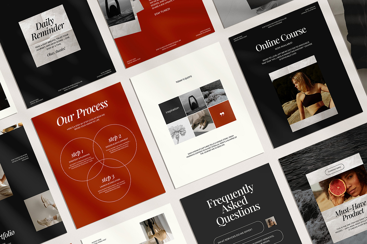 40 Neutral Instagram Post Canva Templates | Amare Creative
