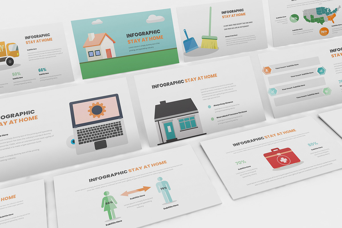 Stay At Home Infographic Keynote, a Presentation Template by Formatika Studio (Photo 7 of 10)