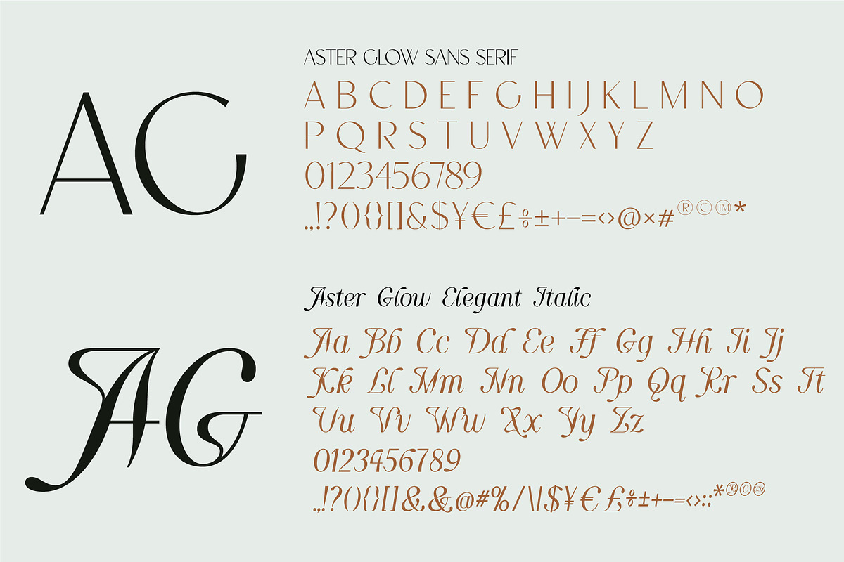 Aster Glow | Spring font duo, a Sans Serif Font by Anna Zakharchenko (Photo 16 of 19)