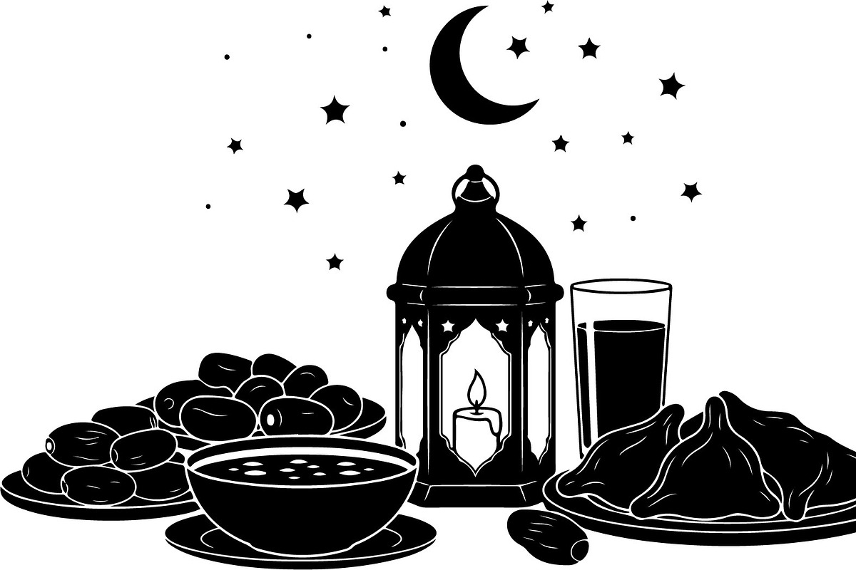 50 Ramadan Iftar Silhouette Bundle, an Illustration by Gfx_Store (Photo 3 of 49)
