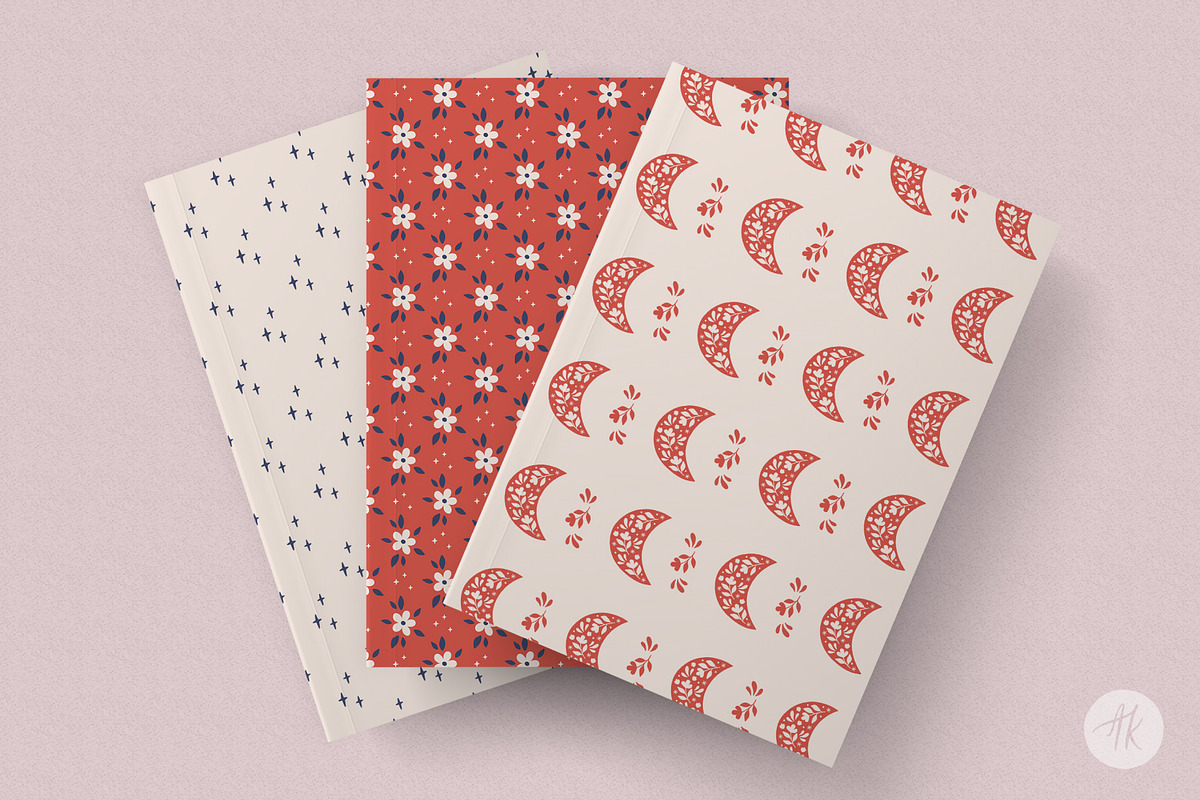 Floral Moons Celestial Vector Set, an Object Graphic by Alena Koval (Photo 14 of 16)