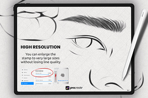 Portrait Stamp Brushes For Procreate