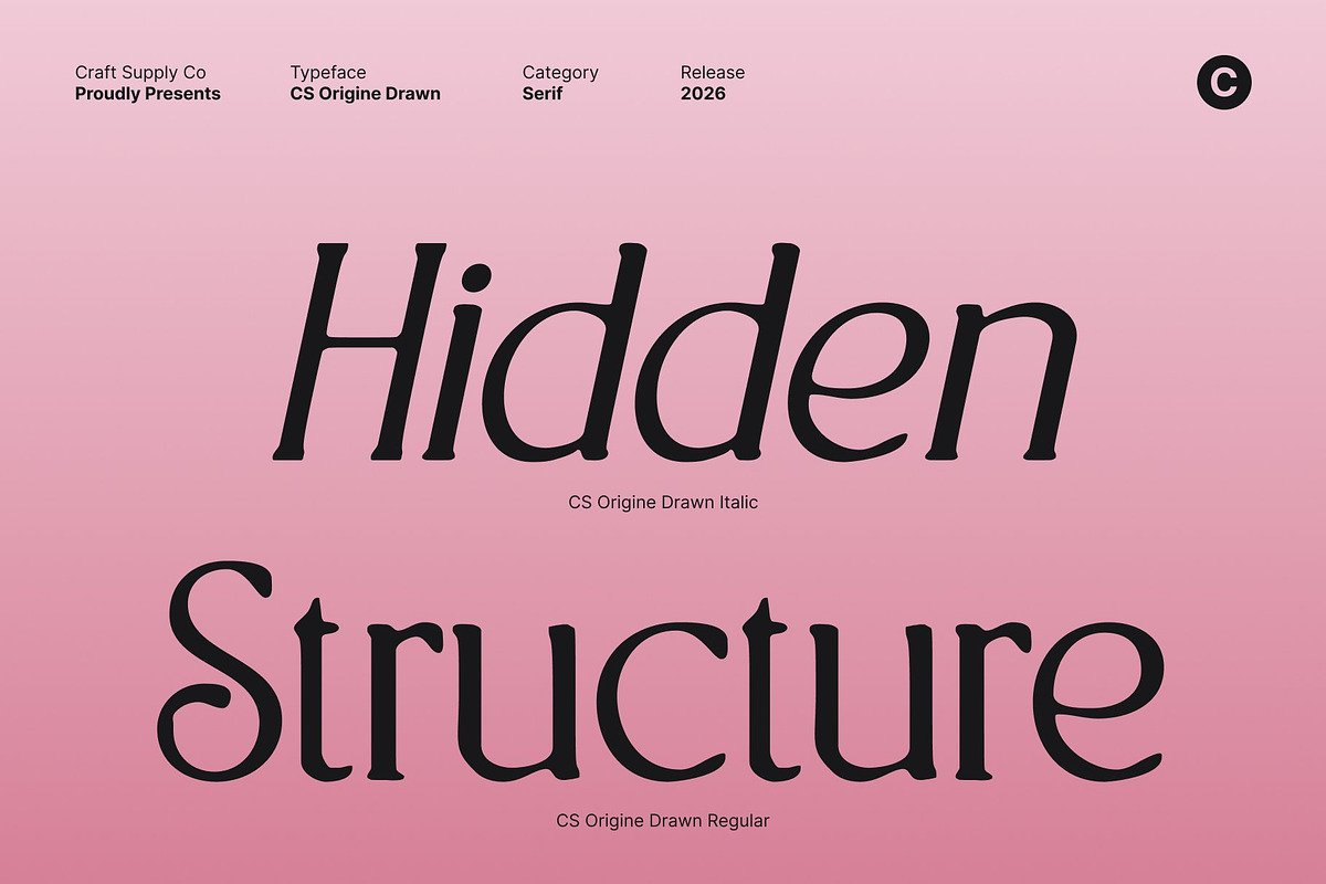 CS Origine Drawn, a Serif Font by Craft Supply Co. (Photo 4 of 8)