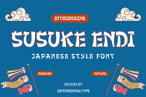 Susuke Endi - Japanese Style Font, a Sans Serif Font by Differentialtype