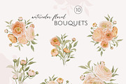 Peach BLOOM watercolor florals, a Decorative Illustration by Yuliia Lashevska (Thumbnail 6 of 14)
