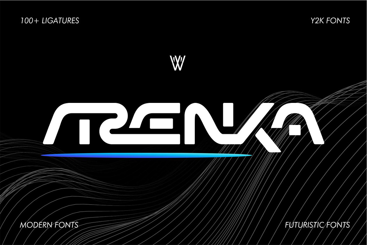 Arenka | Futuristic Font | Y2k Font, a Sans Serif Font by WhymoreArt (Photo 1 of 10)