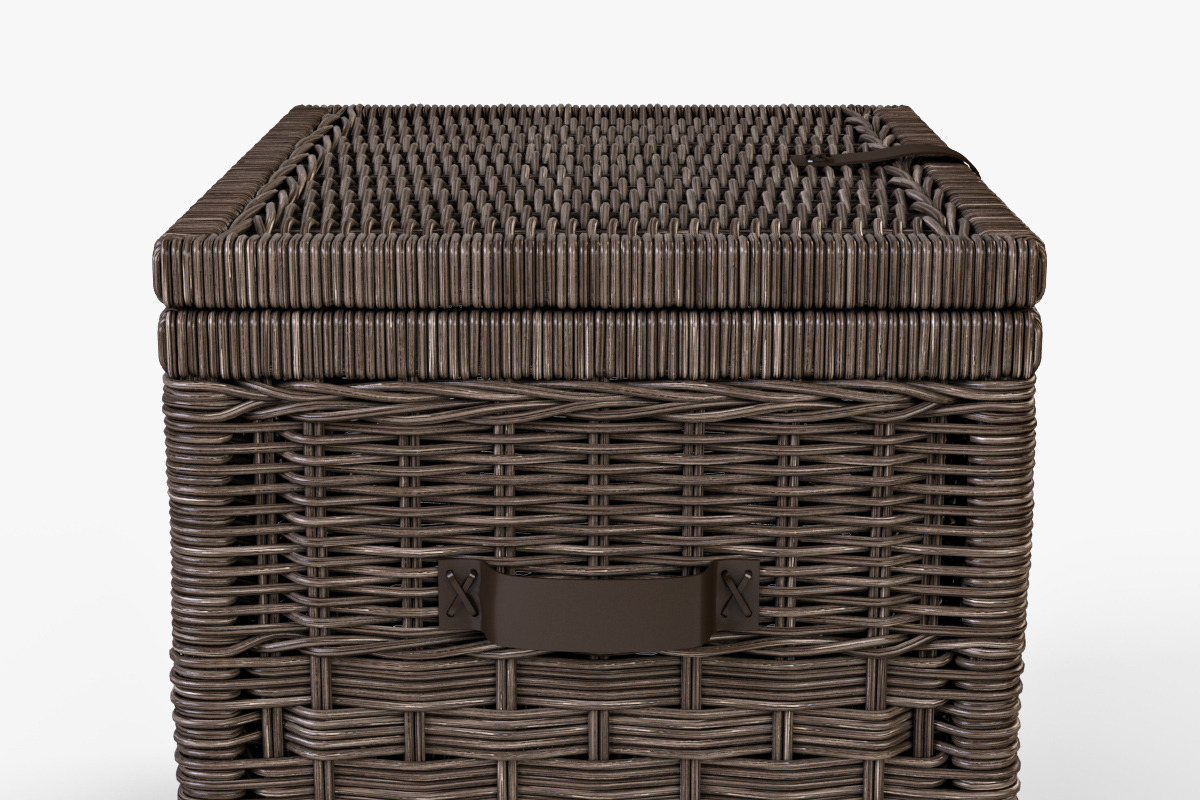 Wicker Storage Trunk 05 Walnut Brown, an Object 3D Model by Markelos (Photo 5 of 10)