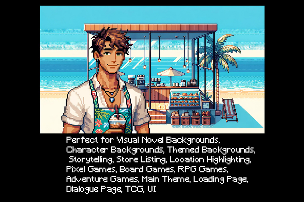 Background - Pixel Cafe, a Background Graphic by The Rusty Press (Photo 8 of 8)