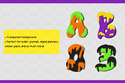 Retro Slime Letters and Numbers, an Object Graphic by Drafts n Doodles (Thumbnail 3 of 3)
