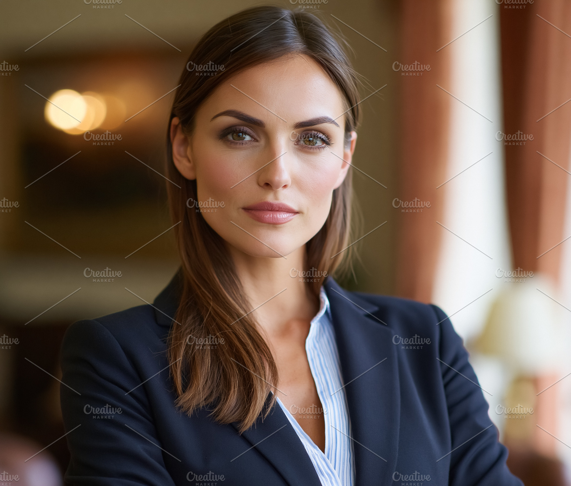 Businesswoman standing in a suit, portraying a successful profes, a Person Photo by Studio ANNA