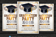 Graduation Party Flyer Template, a Flyer Template by DesignWorkz (Thumbnail 1 of 2)