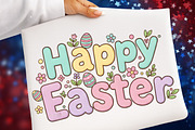 Bunny Egg Floral Spring Happy Easter, an Illustration by SinaCreation (Thumbnail 1 of 7)